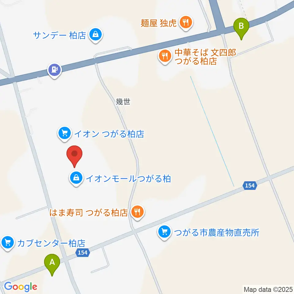 HMVイオンモールつがる柏周辺のコンビニエンスストア一覧地図