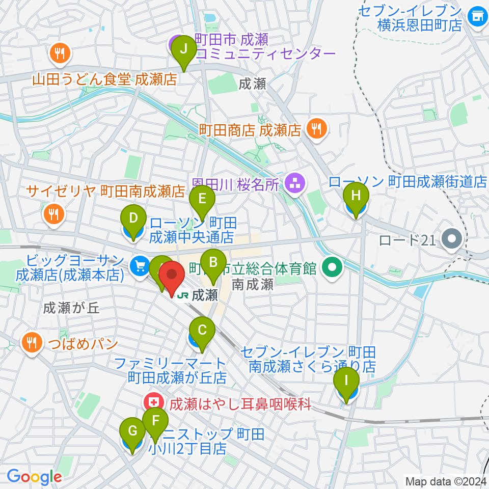 マ・シャンブル周辺のコンビニエンスストア一覧地図