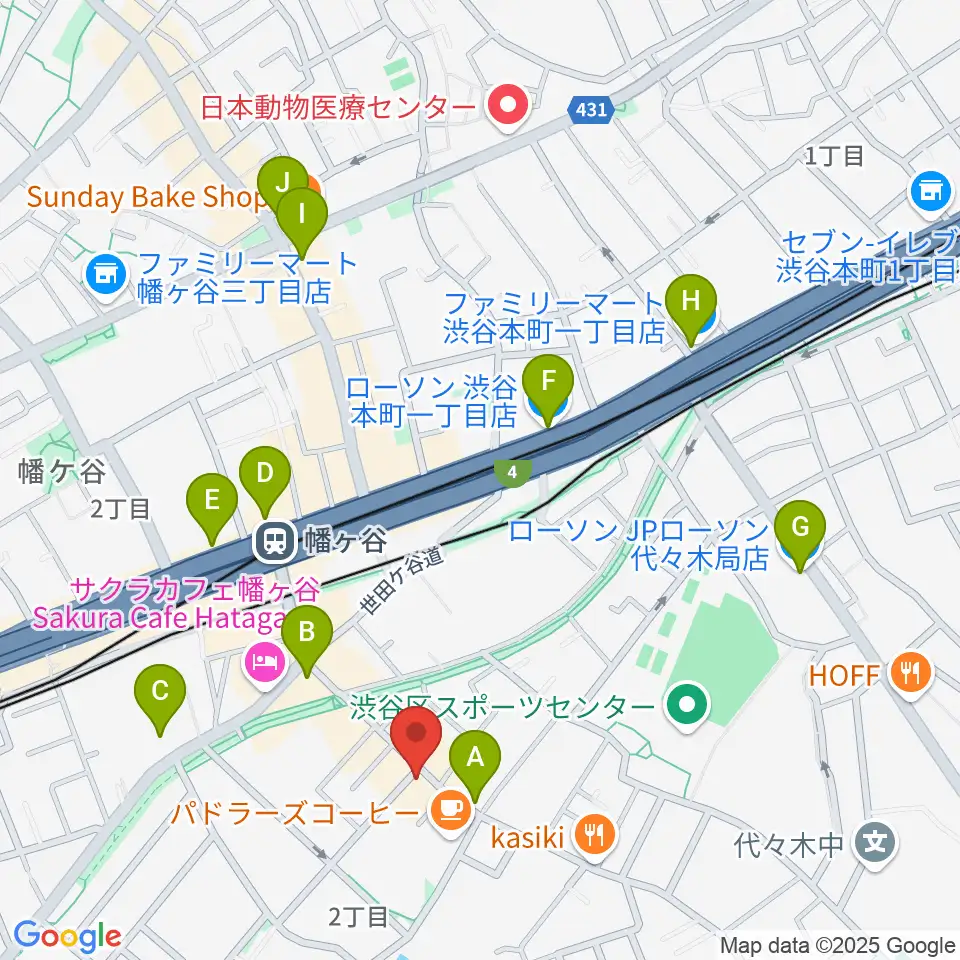 幡ヶ谷CLUB HEAVY SICK周辺のコンビニエンスストア一覧地図