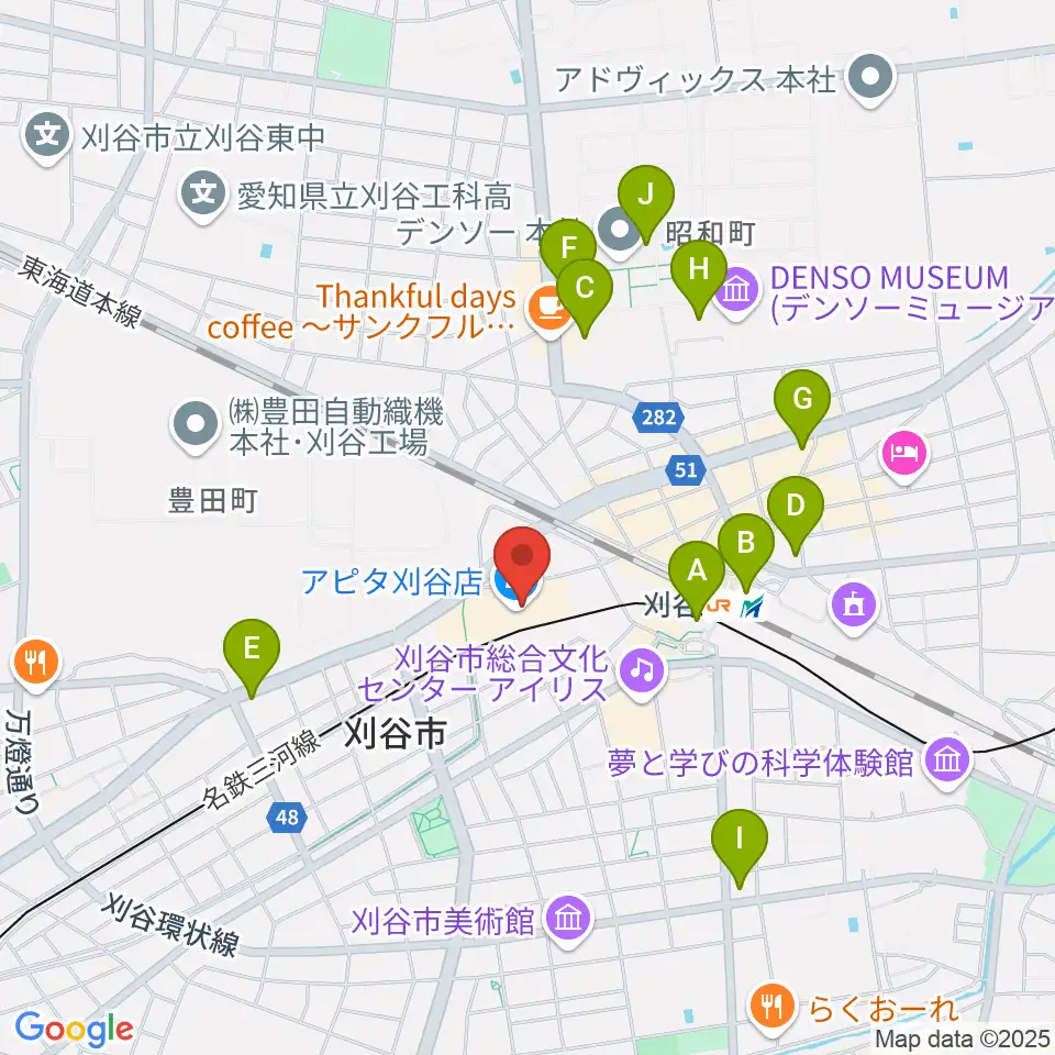 パピーミュージックスクール刈谷アピタ教室周辺のコンビニエンスストア一覧地図