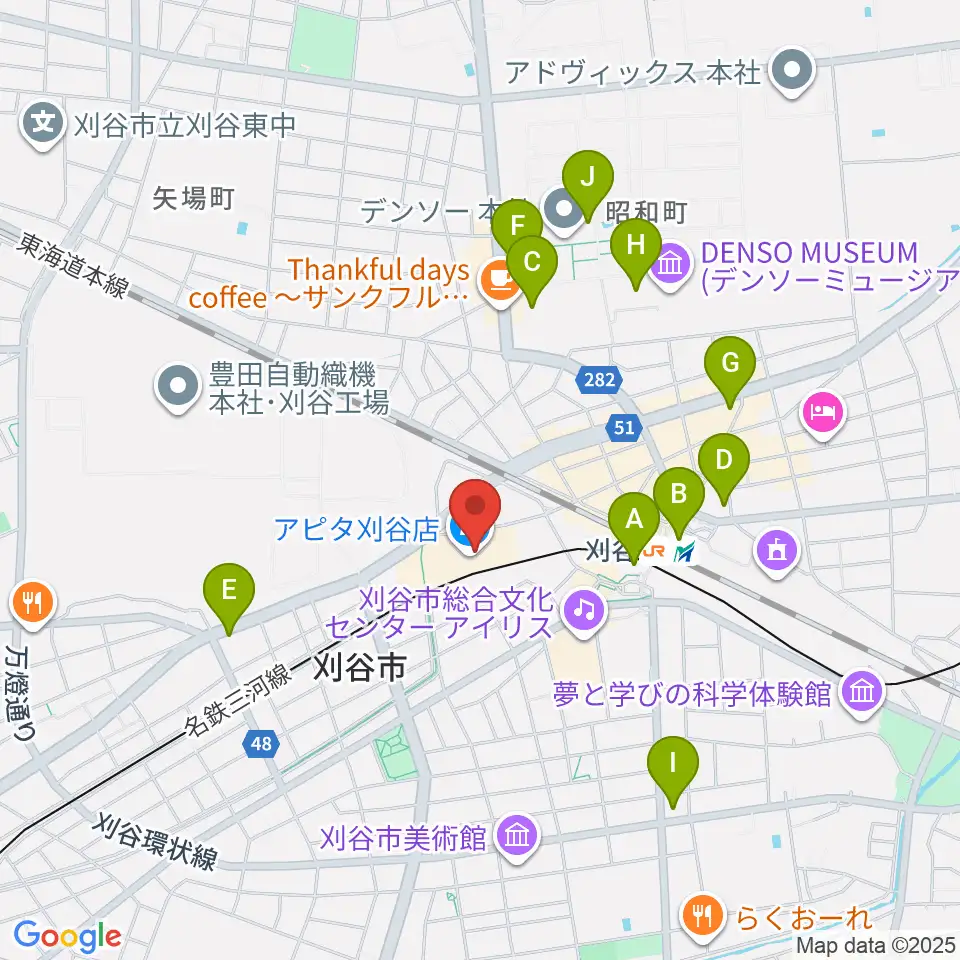 パピーミュージックスクール刈谷アピタ教室周辺のコンビニエンスストア一覧地図