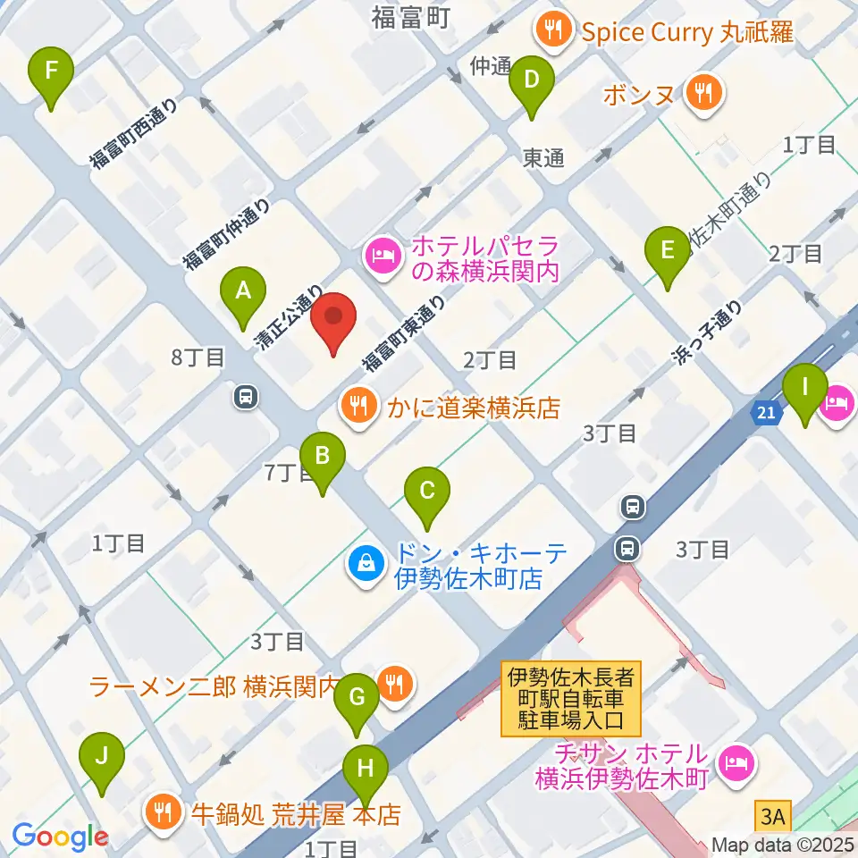長者町FRIDAY周辺のコンビニエンスストア一覧地図