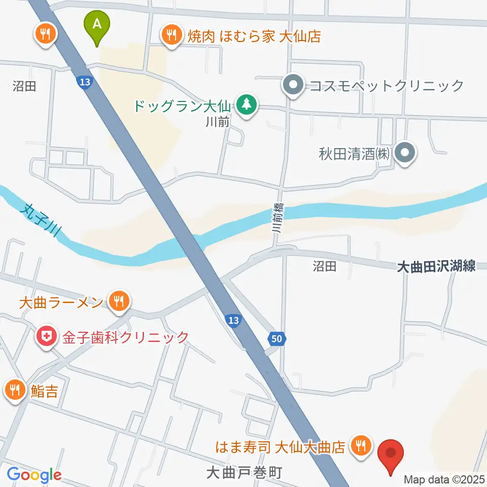 TSUTAYA 大仙店周辺のコンビニエンスストア一覧地図