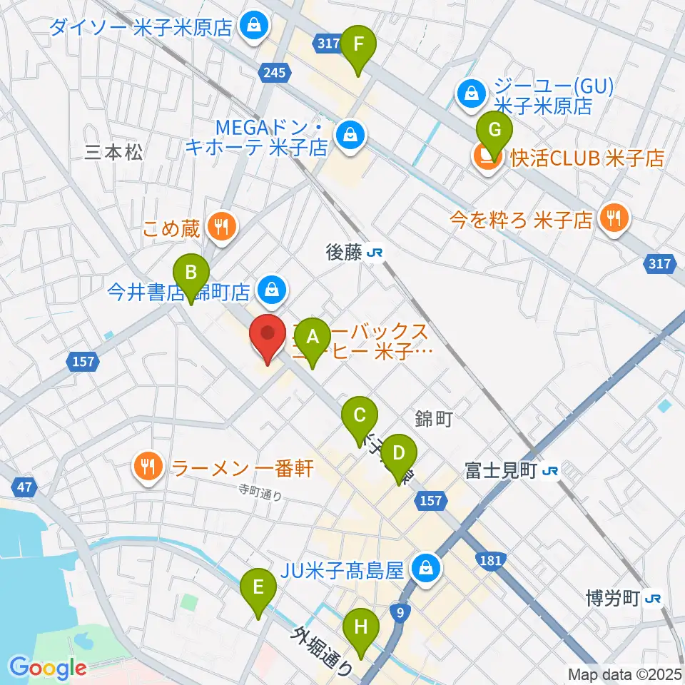 TSUTAYA 角盤町店周辺のコンビニエンスストア一覧地図