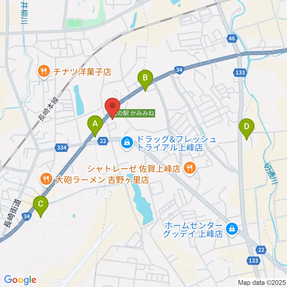 ゲオ佐賀上峰店周辺のコンビニエンスストア一覧地図