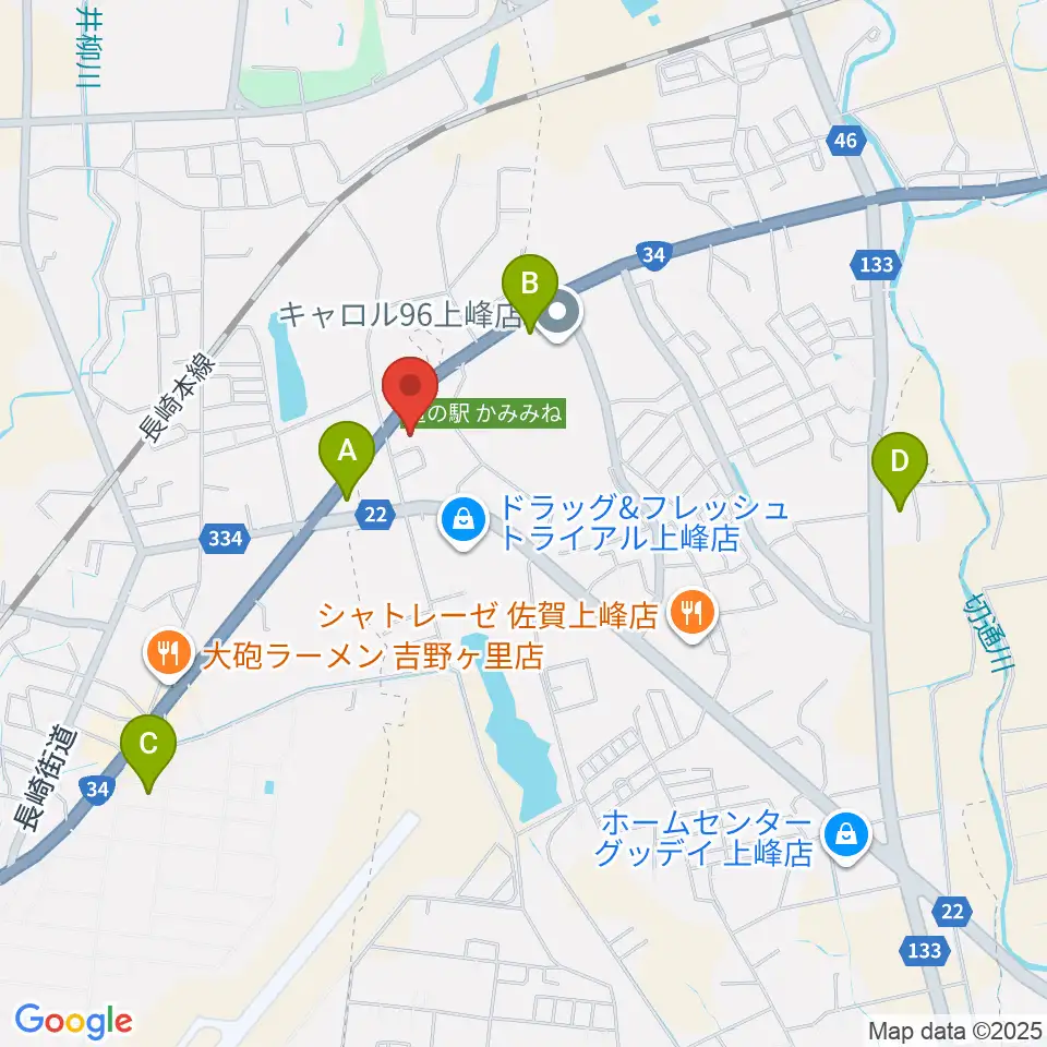 ゲオ佐賀上峰店周辺のコンビニエンスストア一覧地図