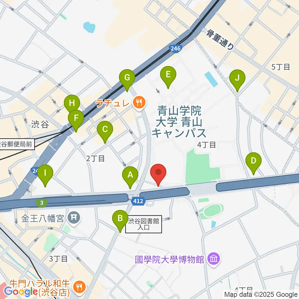 青山蜂周辺のコンビニエンスストア一覧地図