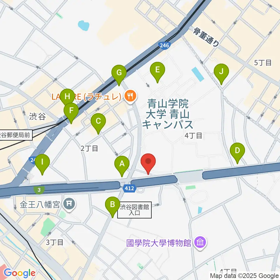 青山蜂周辺のコンビニエンスストア一覧地図