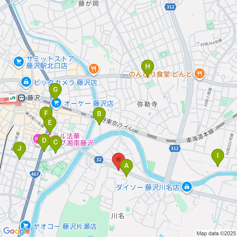 ギターの処方箋TAKAMURA周辺のコンビニエンスストア一覧地図
