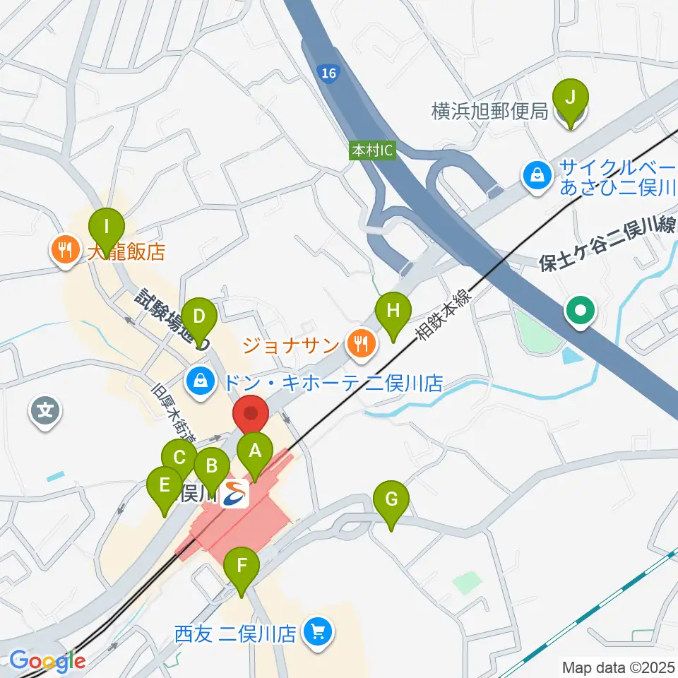 横浜市旭区民文化センターサンハート周辺のコンビニエンスストア一覧地図