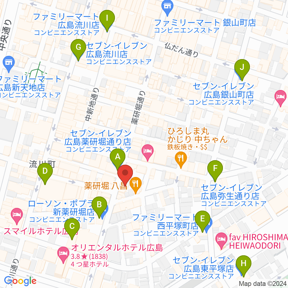 Jazz Club Bird周辺のコンビニエンスストア一覧地図