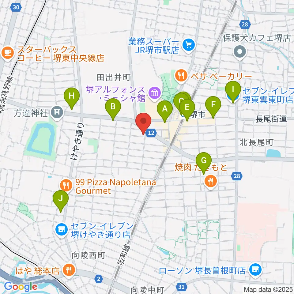 サムズ・レコード・ショップ周辺のコンビニエンスストア一覧地図