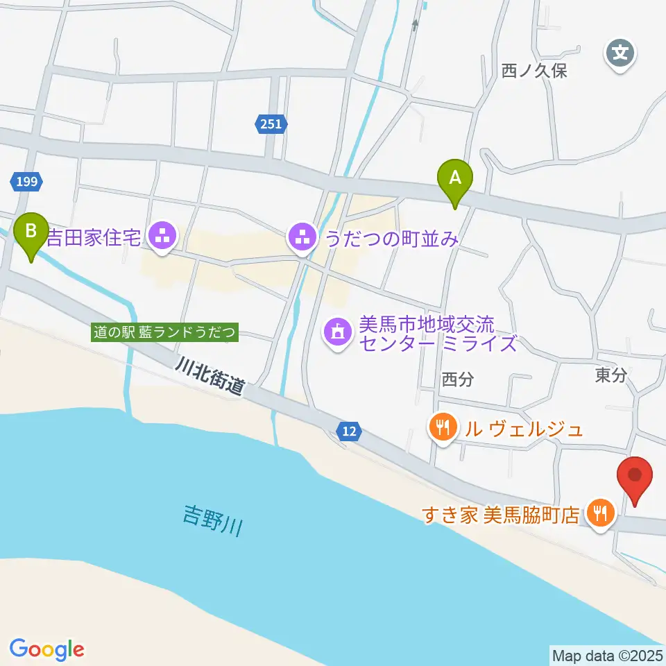 ゲオ脇町店周辺のコンビニエンスストア一覧地図
