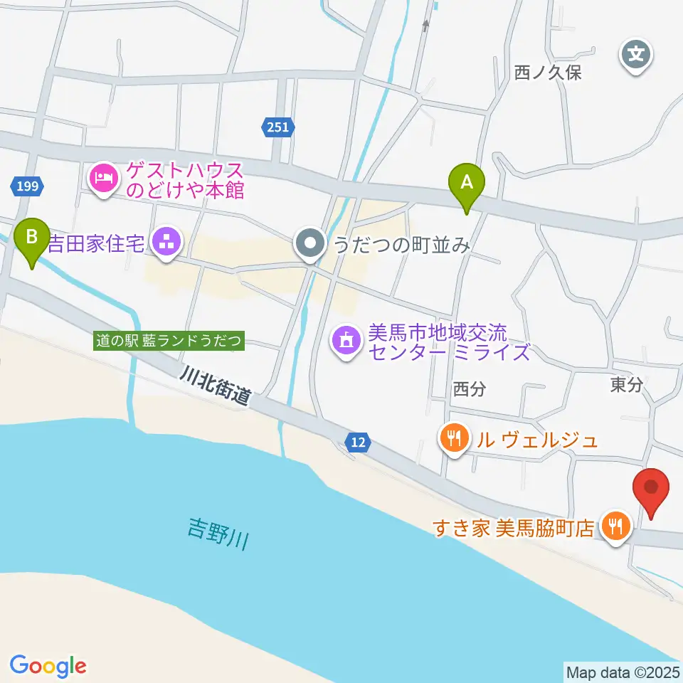 ゲオ脇町店周辺のコンビニエンスストア一覧地図