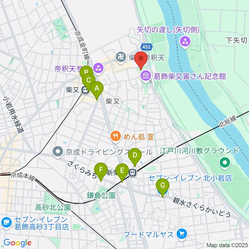 山本亭周辺のコンビニエンスストア一覧地図