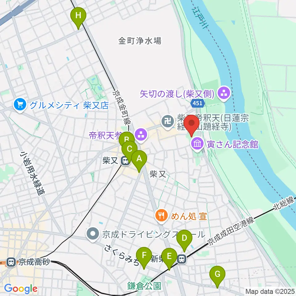 山本亭周辺のコンビニエンスストア一覧地図