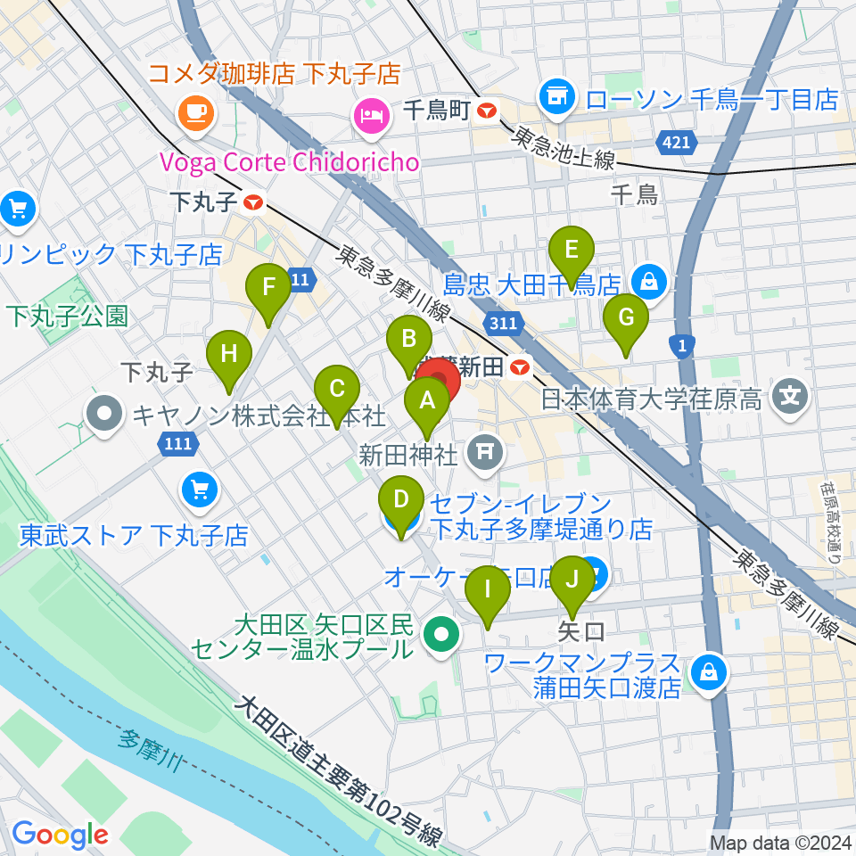 D-plus-stock周辺のコンビニエンスストア一覧地図