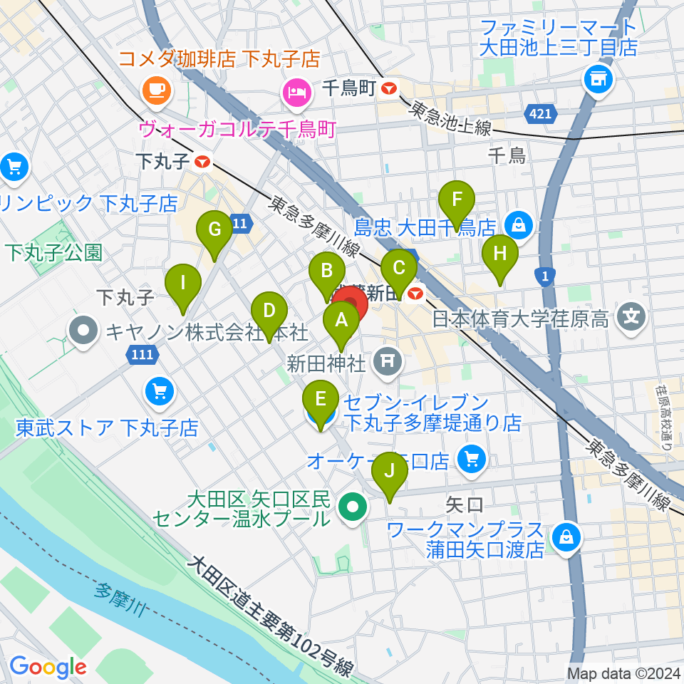 D-plus-stock周辺のコンビニエンスストア一覧地図