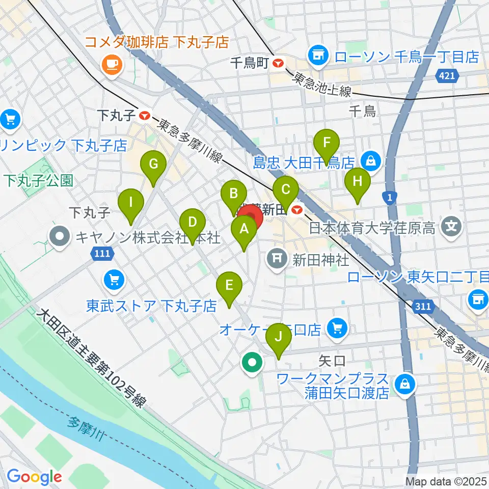 D-plus-stock周辺のコンビニエンスストア一覧地図