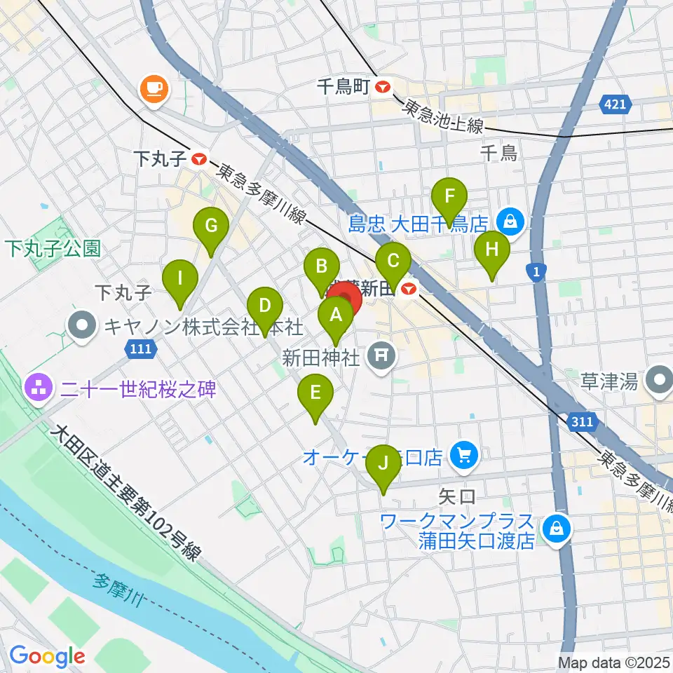 D-plus-stock周辺のコンビニエンスストア一覧地図