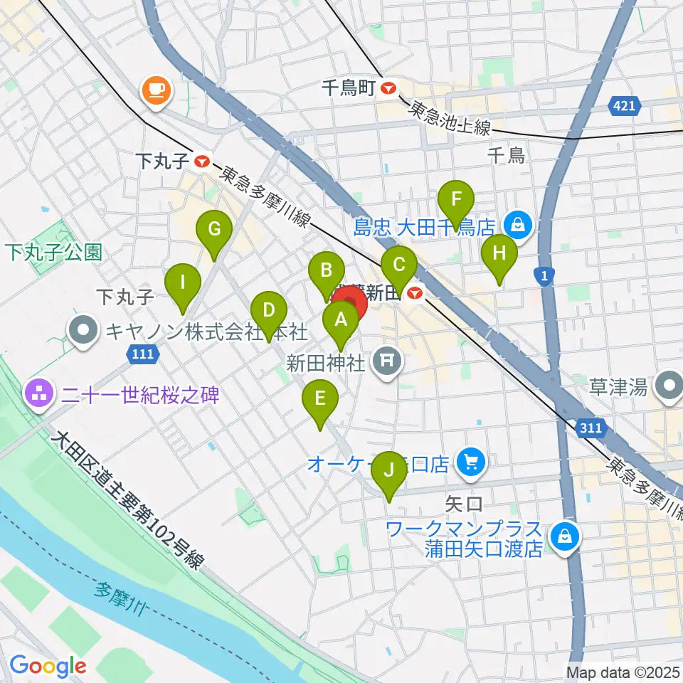 D-plus-stock周辺のコンビニエンスストア一覧地図