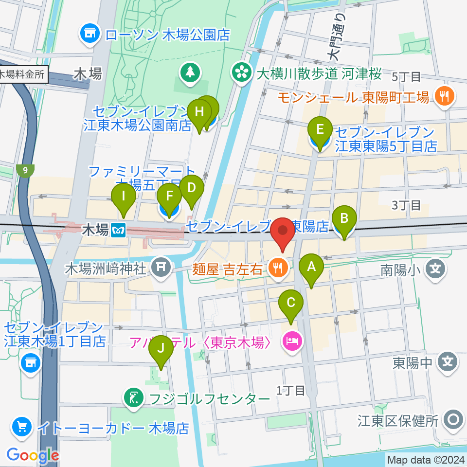 U.S.A. Live PUB if周辺のコンビニエンスストア一覧地図