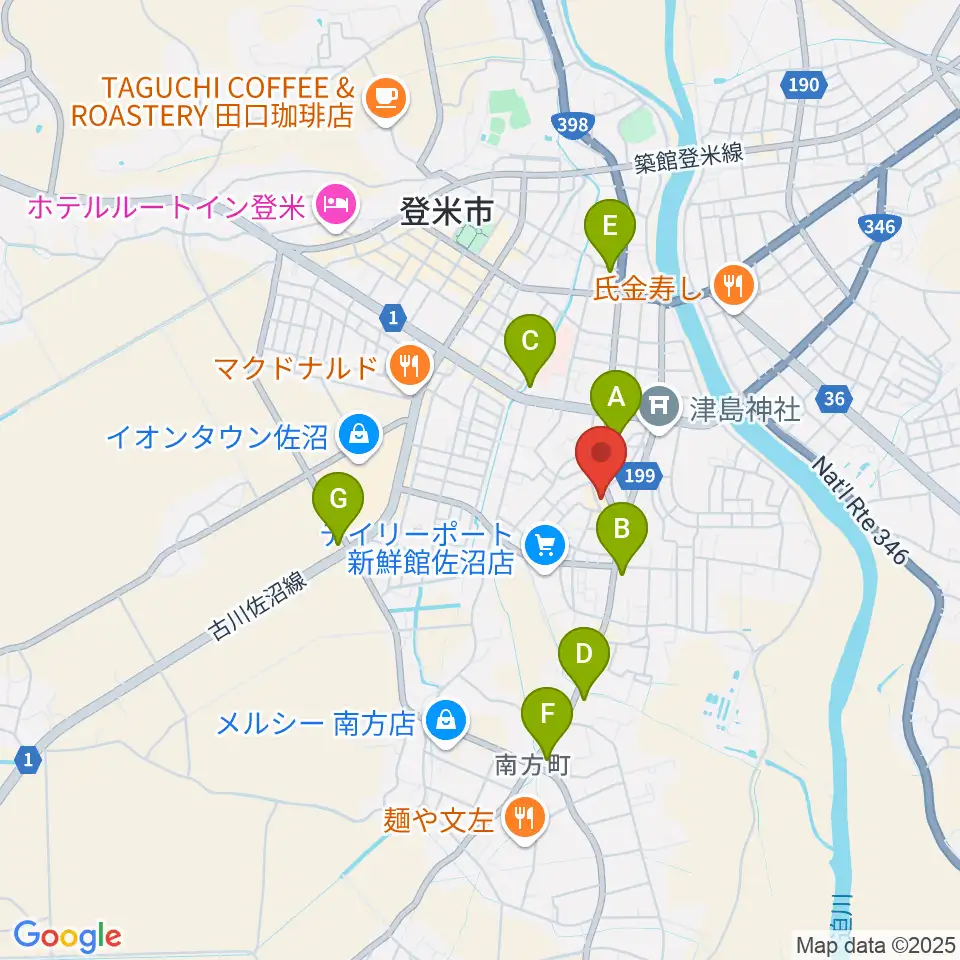 TSUTAYA 佐沼店周辺のコンビニエンスストア一覧地図