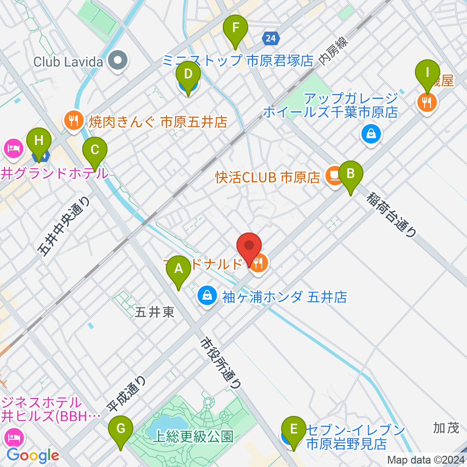 あいカルチャー周辺のコンビニエンスストア一覧地図