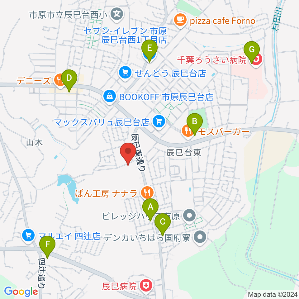 ブリージン・ミュージック音楽教室周辺のコンビニエンスストア一覧地図