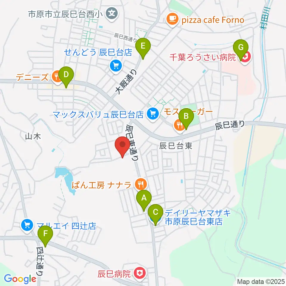 ブリージン・ミュージック音楽教室周辺のコンビニエンスストア一覧地図