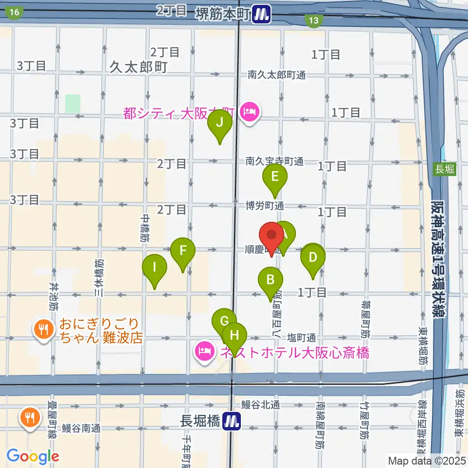 南船場CELL周辺のコンビニエンスストア一覧地図