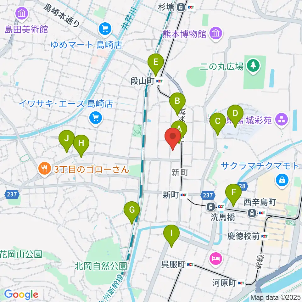 劉福君 九州二胡教室周辺のコンビニエンスストア一覧地図