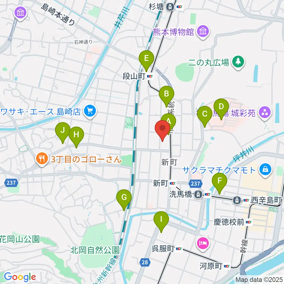 劉福君 九州二胡教室周辺のコンビニエンスストア一覧地図