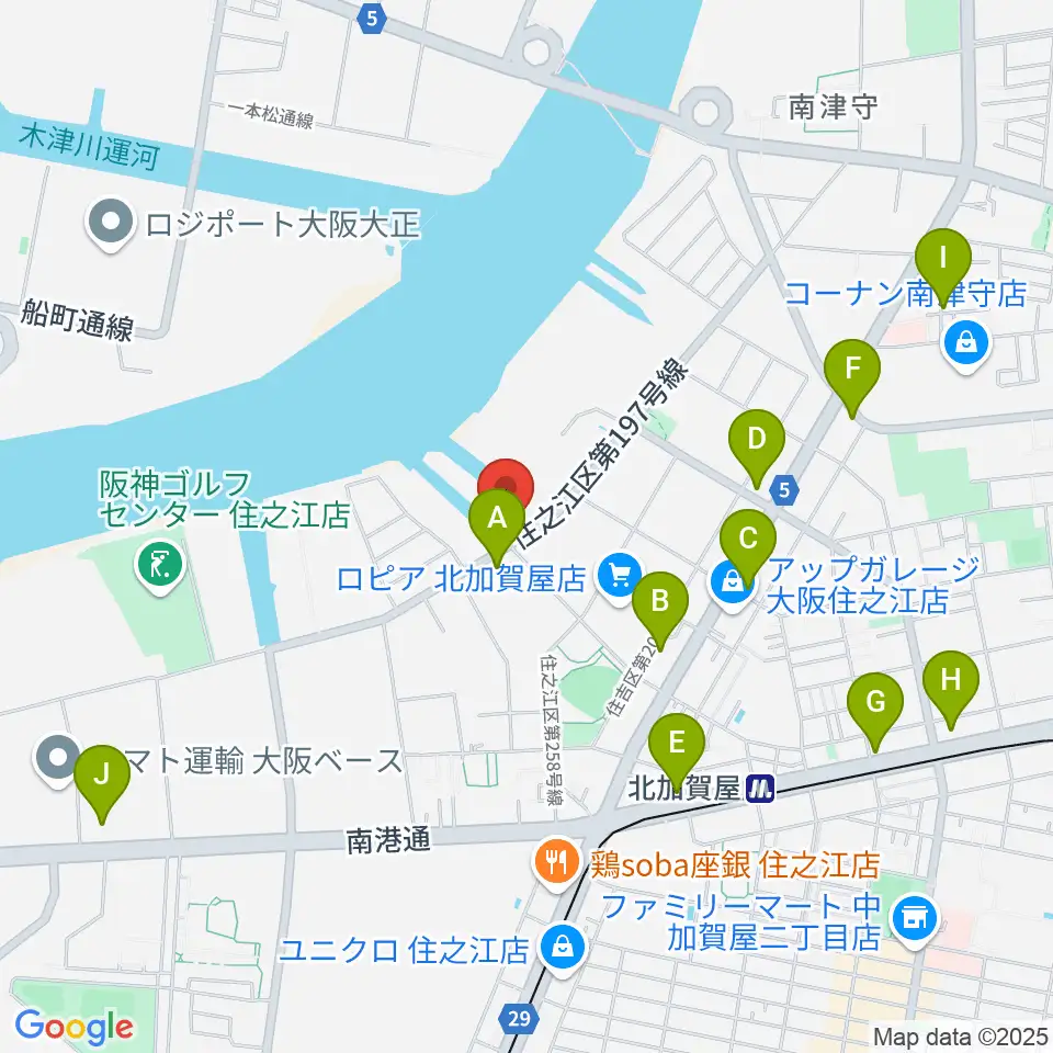クリエイティブセンター大阪周辺のコンビニエンスストア一覧地図