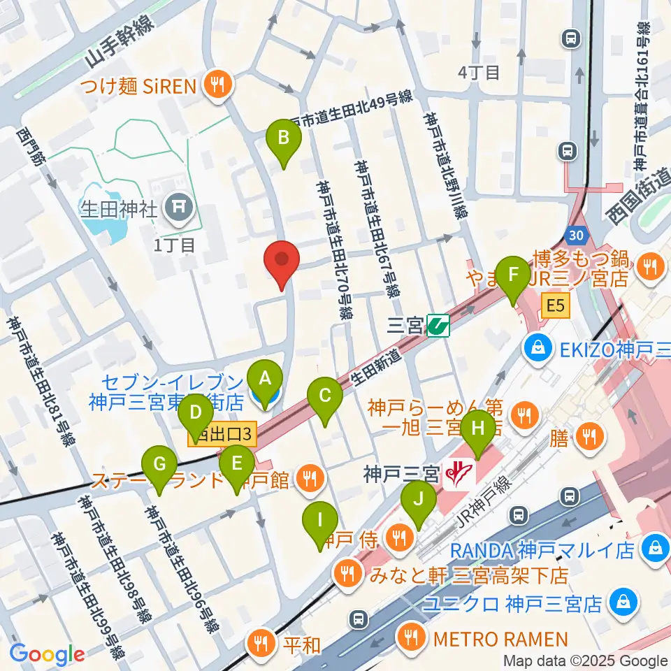 クラブ月世界周辺のコンビニエンスストア一覧地図