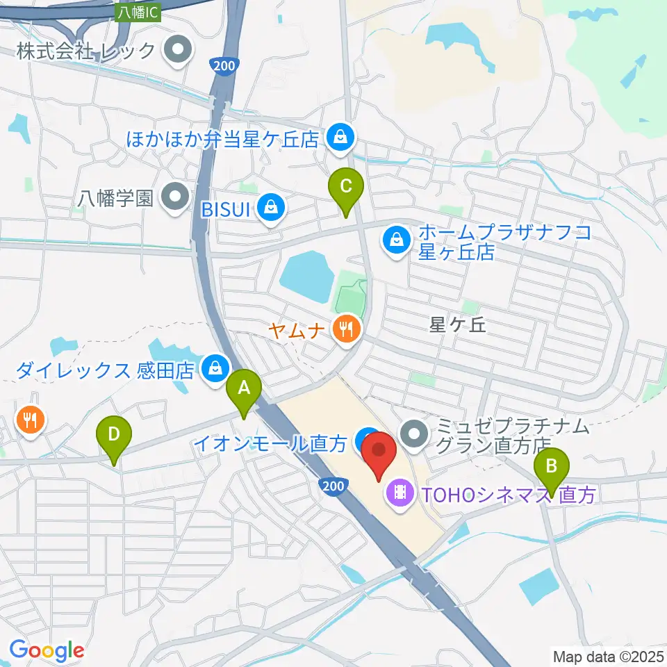 HMVイオンモール直方周辺のコンビニエンスストア一覧地図