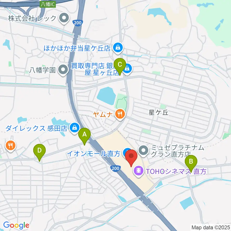 HMVイオンモール直方周辺のコンビニエンスストア一覧地図