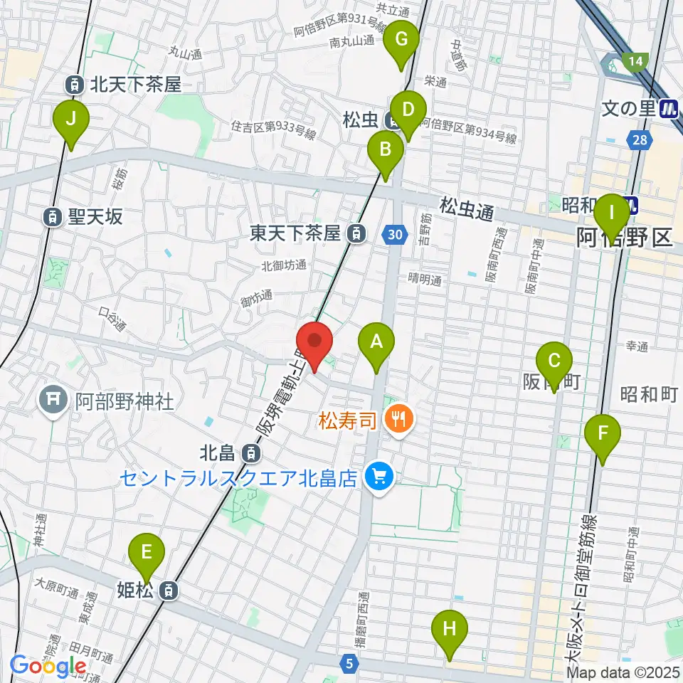 ベル音楽サロン周辺のコンビニエンスストア一覧地図