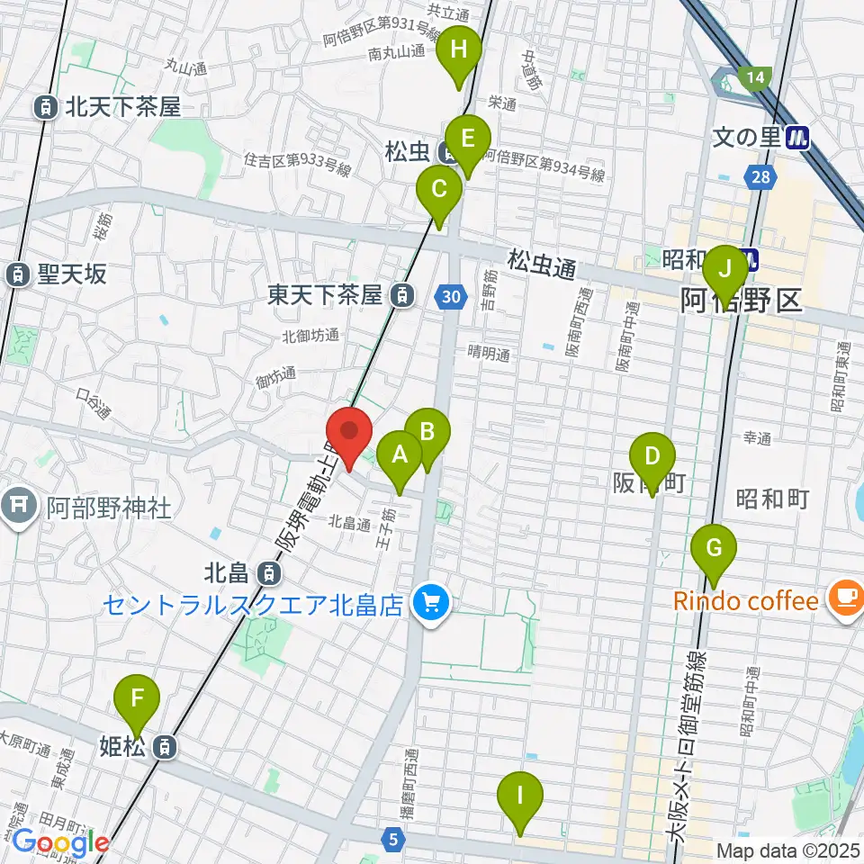 ベル音楽サロン周辺のコンビニエンスストア一覧地図