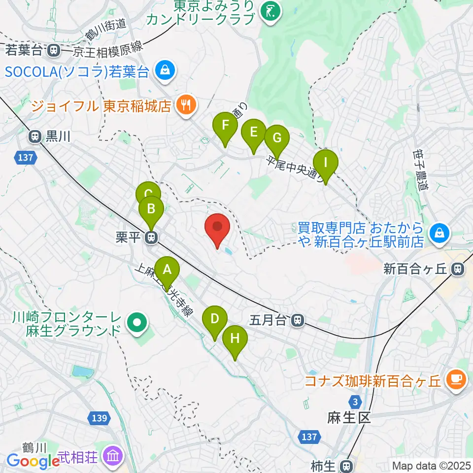 菊池ヴァイオリン・ピアノ教室周辺のコンビニエンスストア一覧地図