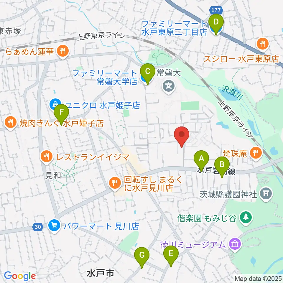 マルカート音楽教室周辺のコンビニエンスストア一覧地図