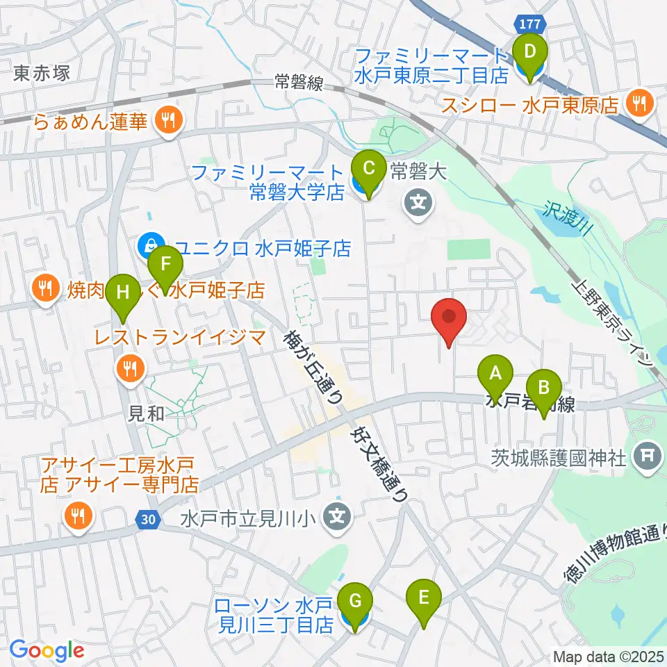 マルカート音楽教室周辺のコンビニエンスストア一覧地図