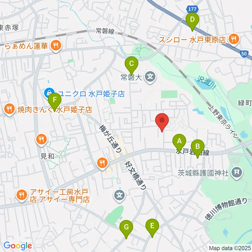 マルカート音楽教室周辺のコンビニエンスストア一覧地図