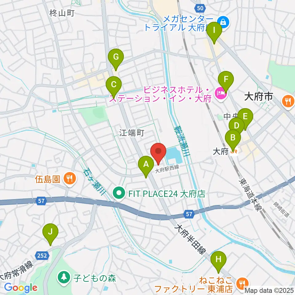 音楽教室ルチェンテ周辺のコンビニエンスストア一覧地図