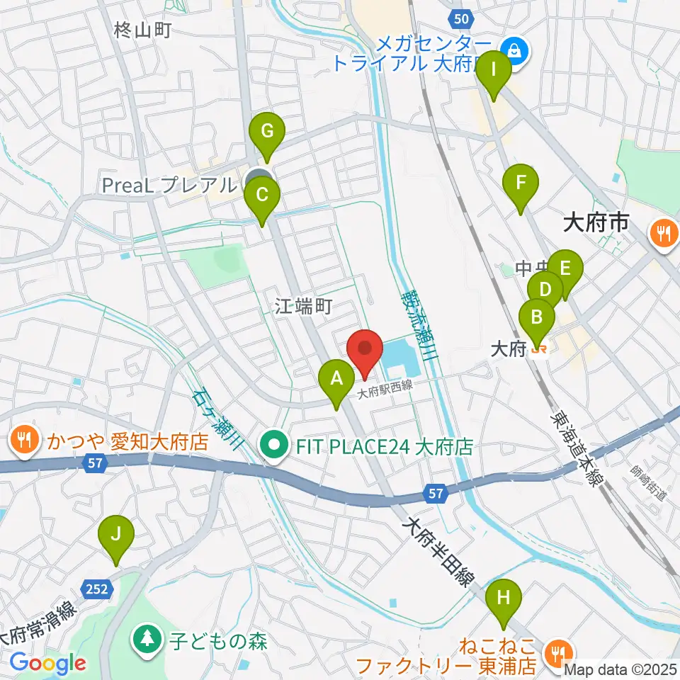 音楽教室ルチェンテ周辺のコンビニエンスストア一覧地図