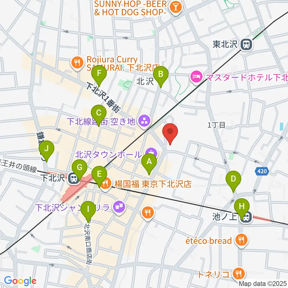 ザ・スズナリ周辺のコンビニエンスストア一覧地図
