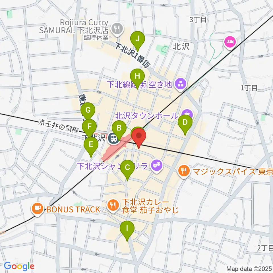 駅前劇場周辺のコンビニエンスストア一覧地図