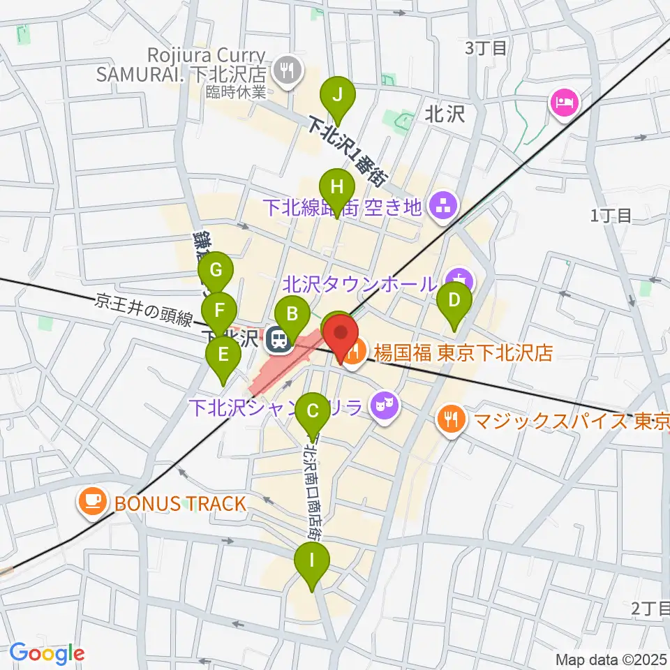 駅前劇場周辺のコンビニエンスストア一覧地図