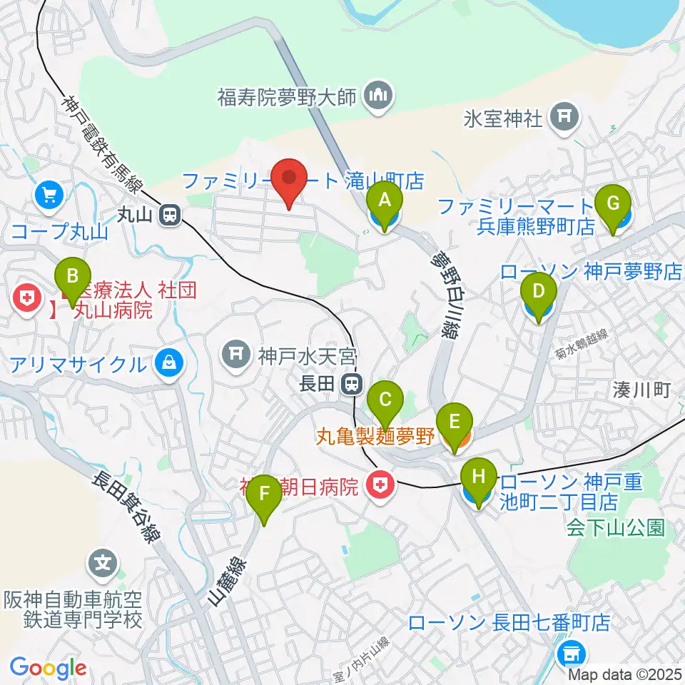アコースティック工房Heaven周辺のコンビニエンスストア一覧地図