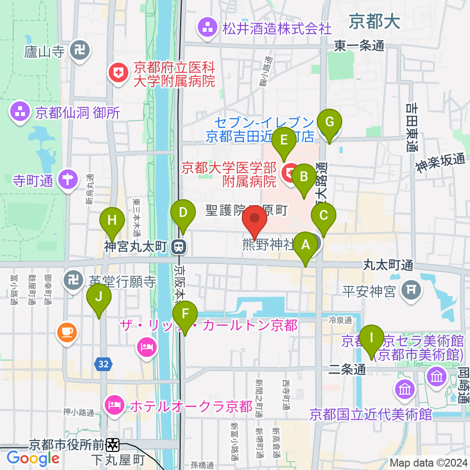 京都教育文化センター周辺のコンビニエンスストア一覧地図